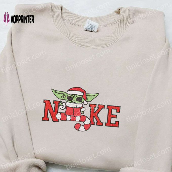 Bad Yoda Santa Claus x Nike Embroidered Sweatshirt – Movie Christmas Shirt Best Gift Ideas