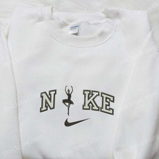 Ballet Dancer x Nike: Embroidered Shirt & Sports Hoodie – Perfect Gifts for Family