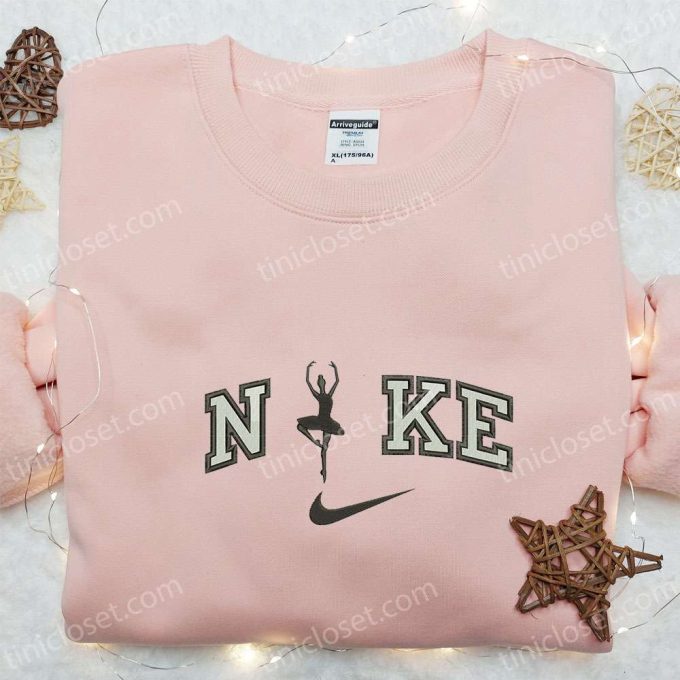 Ballet Dancer x Nike: Embroidered Shirt & Sports Hoodie – Perfect Gifts for Family