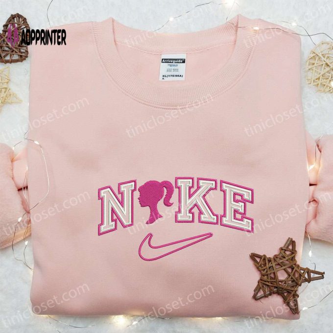 Barbie x Nike Cartoon Embroidered Shirt: Best Nike Inspired Birthday Gift