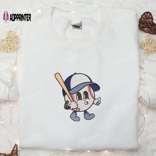 Baseball Mom Embroidered Shirt & Sports Hoodie – Perfect Mother s Day Gift Idea