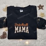 Sports Embroidered Hoodie & Basketball Mama Shirt: Perfect Mother’s Day Gift Idea