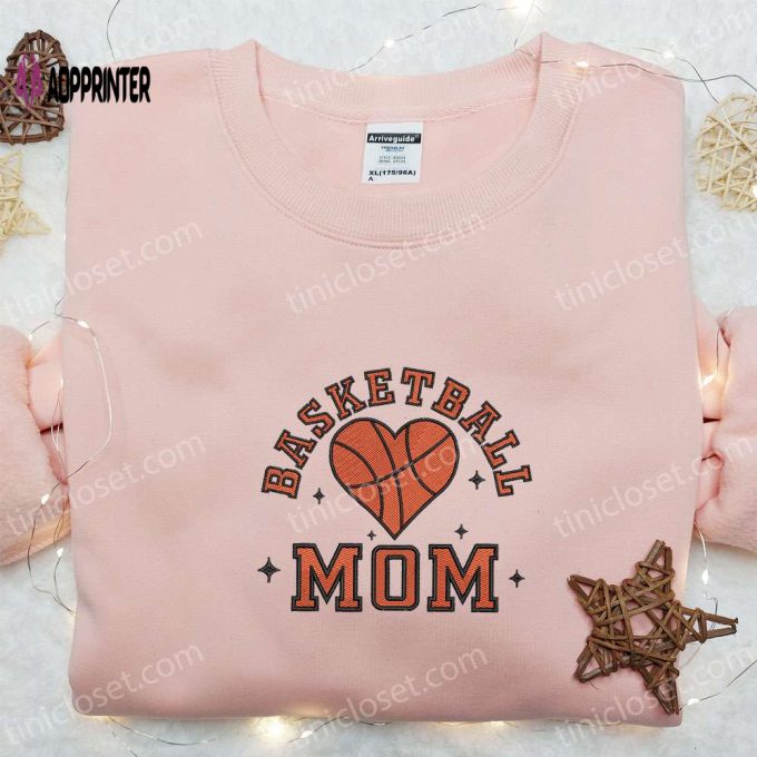 Sports Embroidered Hoodie & Basketball Mom T-shirt: Perfect Mother’s Day Gift Ideas