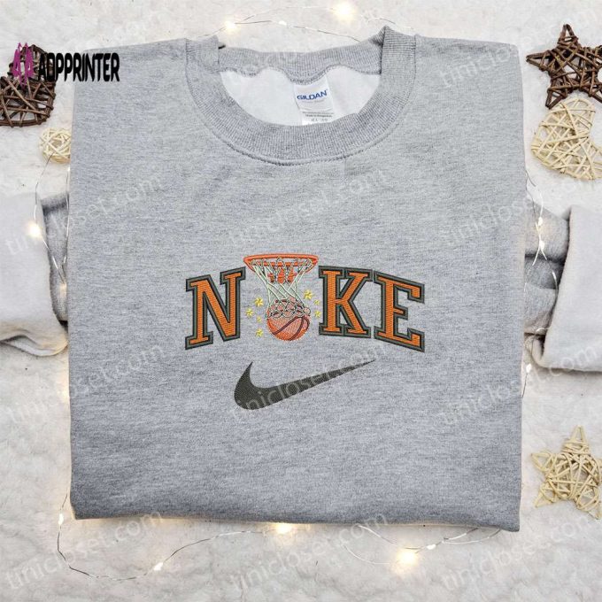 Nike Basketball Sport Embroidered Sweatshirt & NBA Shirt: Stylish Durable & Inspired by Nike