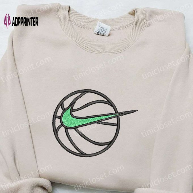 Nike Swoosh Basketball Sweatshirt: NBA Sport Embroidered Shirt Nike Inspired – Engage in Style!