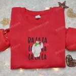 Disney Baymax Ba La La Christmas Embroidered Shirt & Hoodie: Festive Disney Apparel