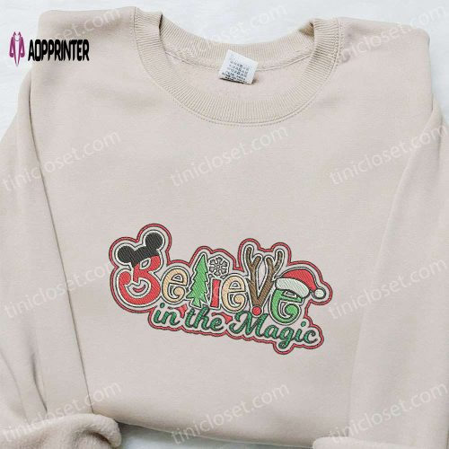 Magical Disney Embroidered Shirt & Christmas Hoodie: Perfect Family Gifts