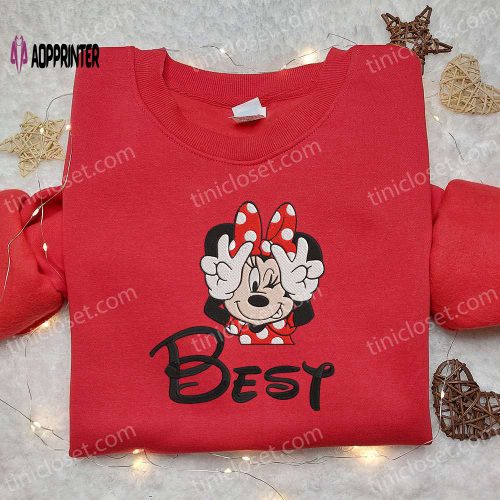 Best Friend Minnie Embroidered Shirt – Disney Characters Gift Idea