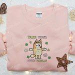 Bingo Lucky Charms Embroidered Shirt & Bluey Cartoon Hoodie: Best St Patrick’s Day Gift Idea