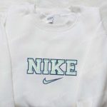 Blue Line Nike Logo Embroidered Shirt & Hoodie: Best Family Gift Ideas