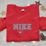 Blue Line Nike Logo Embroidered Shirt & Hoodie: Best Family Gift Ideas