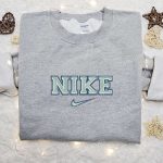 Blue Line Nike Logo Embroidered Shirt & Hoodie: Best Family Gift Ideas