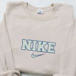 Blue Line Nike Logo Embroidered Shirt & Hoodie: Best Family Gift Ideas