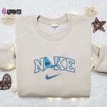 Blue Shark x Nike Embroidered Shirt & Animal Hoodie: Perfect Gift Idea for Shark Lovers