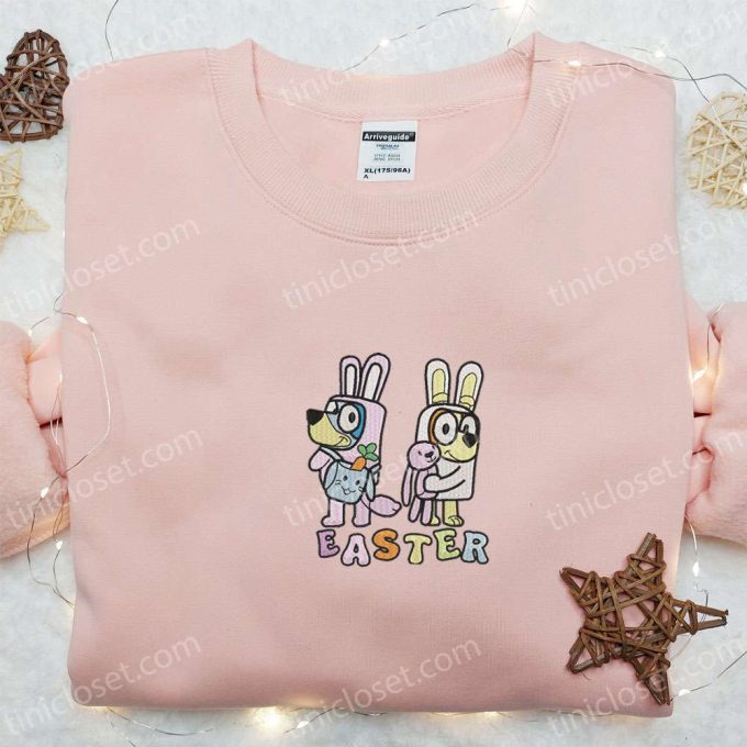 Bluey and Bingo Easter Bunny Shirt & Cartoon Hoodie: Perfect Thanksgiving Gift Idea