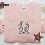 Bluey and Bingo Easter Bunny Shirt & Cartoon Hoodie: Perfect Thanksgiving Gift Idea