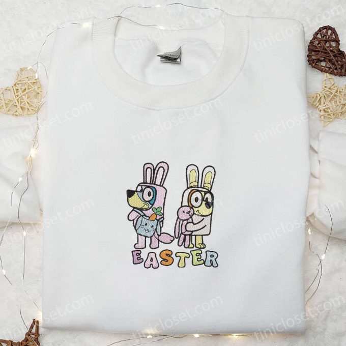 Bluey and Bingo Easter Bunny Shirt & Cartoon Hoodie: Perfect Thanksgiving Gift Idea