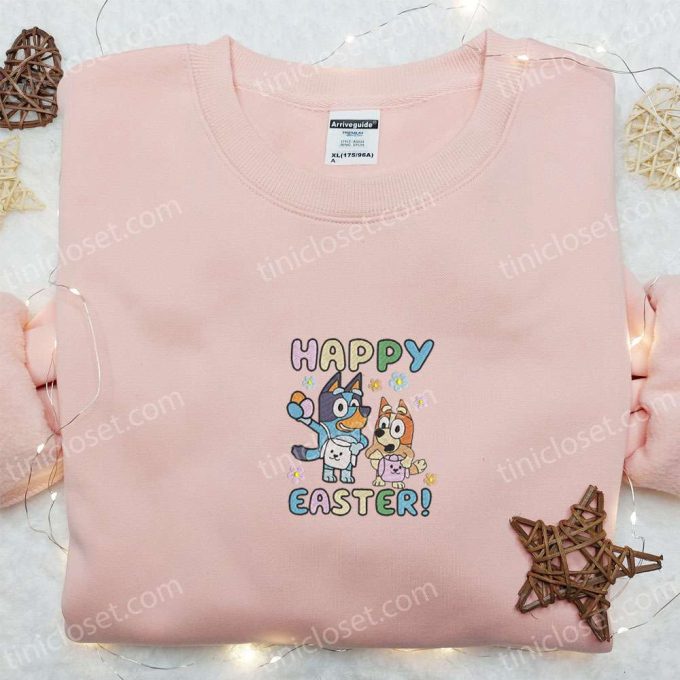 Bluey & Bingo Easter Shirt & Cartoon Hoodie: Perfect Thanksgiving Gift Idea