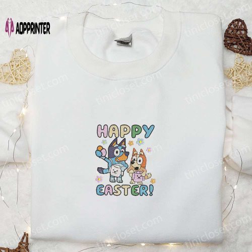 Bluey & Bingo Easter Shirt & Cartoon Hoodie: Perfect Thanksgiving Gift Idea