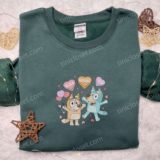 Bluey Kind Sweet Smile Embroidered Shirt & Hoodie – Best Valentine s Day Gifts