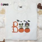 Spooky Boo Mickey Minnie Embroidered Shirt – Disney Halloween Gift Ideas