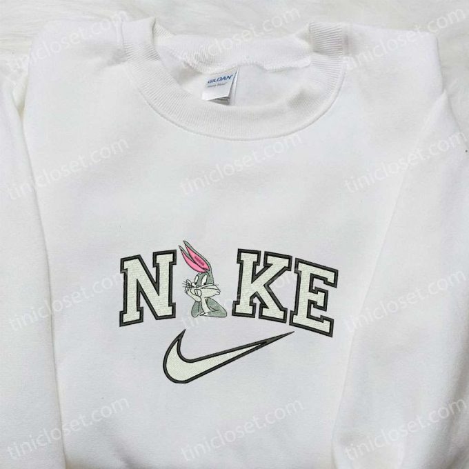 Looney Tunes Bugs Bunny x Nike Embroidered Shirt & Hoodie: Perfect Gift!