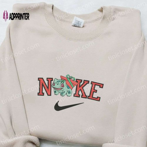 Nike Christmas Embroidered Bulbasaur Sweatshirt – Perfect Xmas Gift Idea