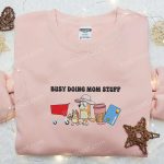 Busy Mom Embroidered Shirt & Bluey Cartoon Hoodie: Perfect Mother’s Day Gift