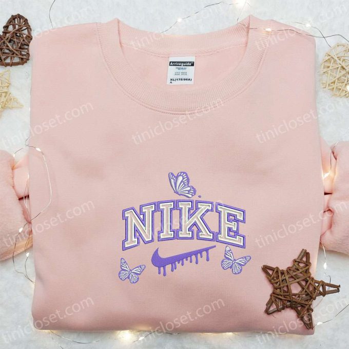 Stylish Butterfly x Nike Embroidered Shirt & Animal Hoodie: Perfect Gift Ideas