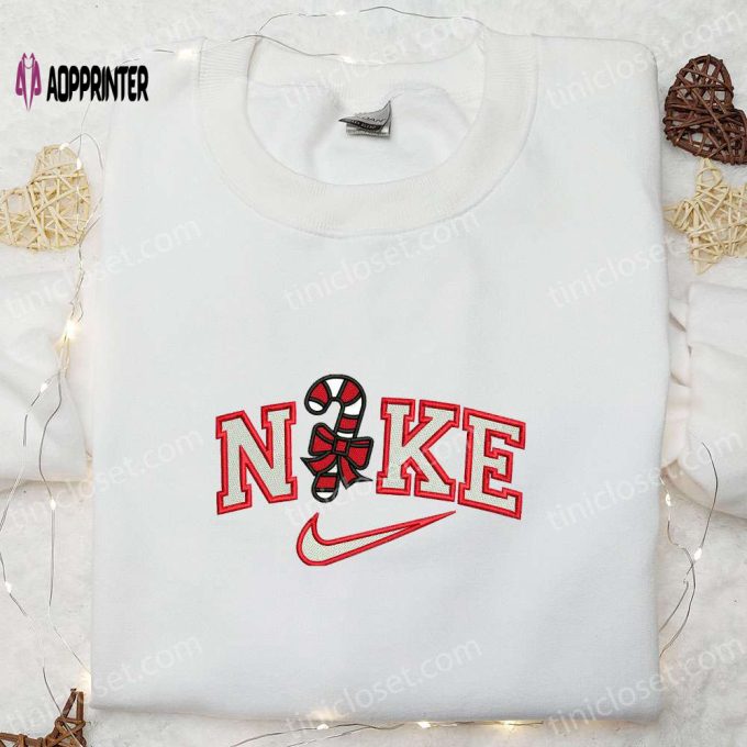 Candy Cane x Nike Embroidered Shirt & Christmas Hoodie: Perfect Family Gifts