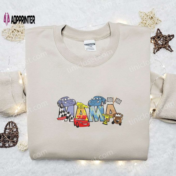 Cars Mama Embroidered Shirt & Disney Characters Hoodie: Perfect Mother’s Day Gift Idea!