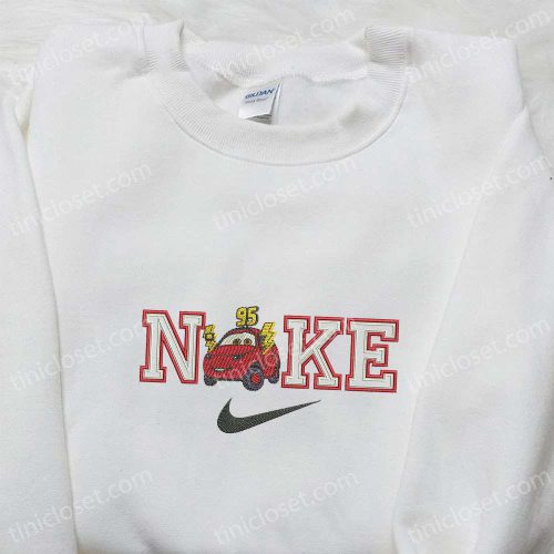 Chibi Lightning McQueen x Nike Embroidered Shirt & Disney Cars Hoodie – Best Gift Idea