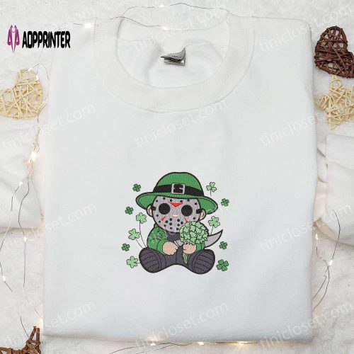 Chibi Freddie Krueger Shamrock Embroidered Shirt & Hoodie: Best St Patrick s Day Gift Ideas