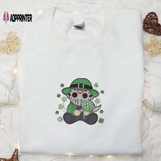 Chibi Michael Myers Shamrock Shirt & Horror Movie Hoodie St Patrick’s Day Gift Ideas