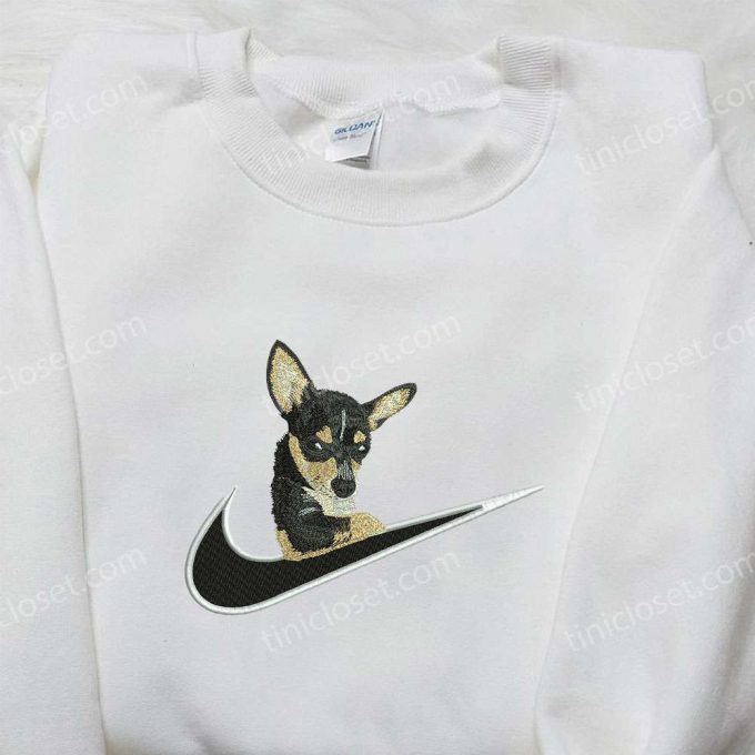 Chihuahua x Nike Swoosh Embroidered Shirt – Animal & Custom Nike Design