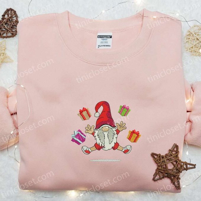 Christmas Happy Gnomes Embroidered Sweatshirt & Hoodie – Best Gift Ideas for Family