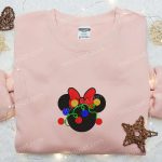 Disney Christmas Minnie Head Tangled Lights Embroidered T-shirt & Sweatshirt – Best Gift Ideas