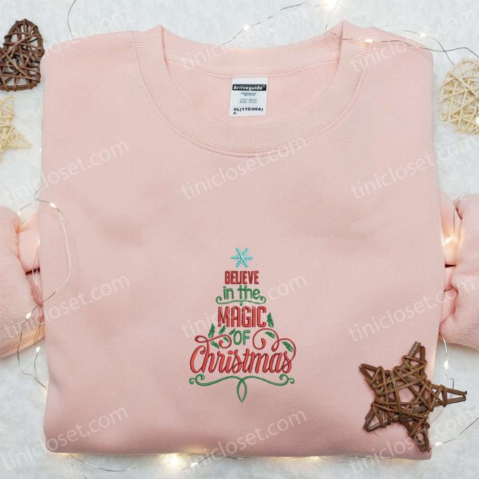 Christmas Tree Embroidered Sweatshirt & T-Shirt: Best Gift Ideas for Family