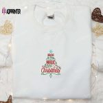 Christmas Tree Embroidered Sweatshirt & T-Shirt: Best Gift Ideas for Family