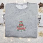 Christmas Tree Embroidered Sweatshirt & T-Shirt: Best Gift Ideas for Family