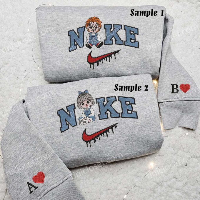 Chucky and Tiffany Embroidered Couples Shirts: Spooky and Stylish Matching Outfits