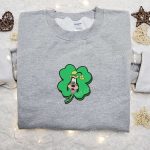 Clover Goofy Face Embroidered Shirt & Disney Characters Hoodie: Perfect Saint Patrick’s Day Gift Ideas