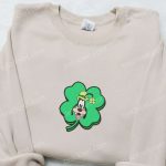 Clover Goofy Face Embroidered Shirt & Disney Characters Hoodie: Perfect Saint Patrick’s Day Gift Ideas