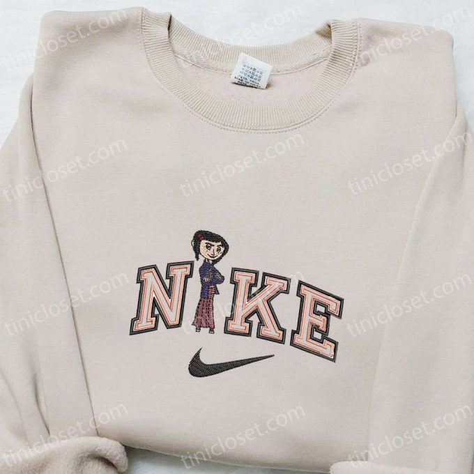 Coraline x Nike Embroidered Shirt & Cartoon Hoodie: Perfect Family Gifts