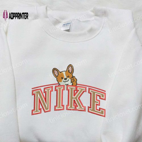 Nike x Brown Horse Embroidered Shirt: Custom Animal Design for Stylish Nike Shirt