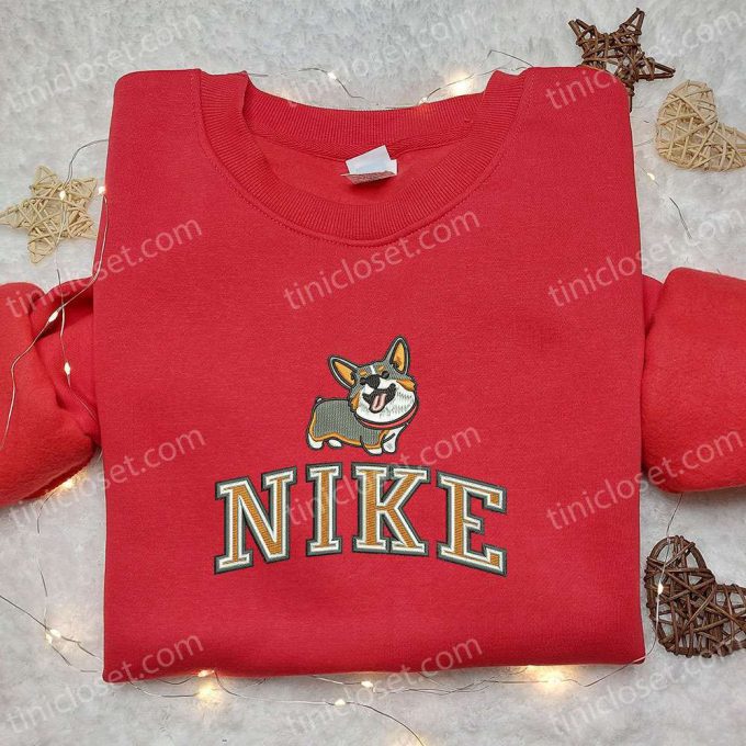 Corgi x Nike Embroidered Shirt & Animal Hoodie: Best Family Gifts