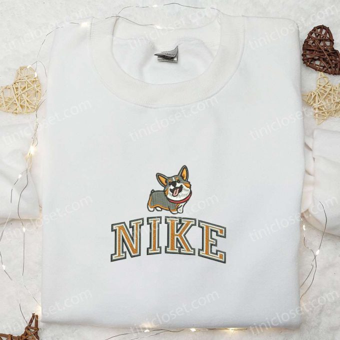 Corgi x Nike Embroidered Shirt & Animal Hoodie: Best Family Gifts