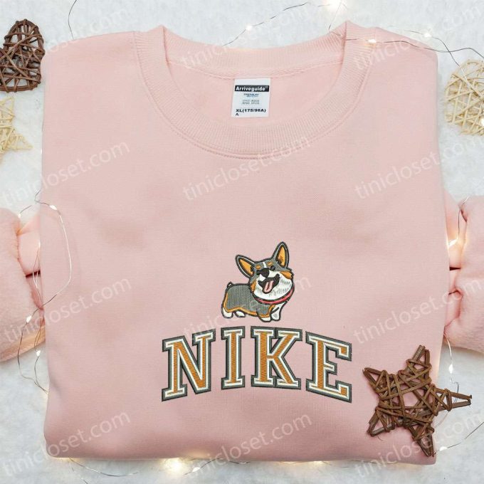 Corgi x Nike Embroidered Shirt & Animal Hoodie: Best Family Gifts