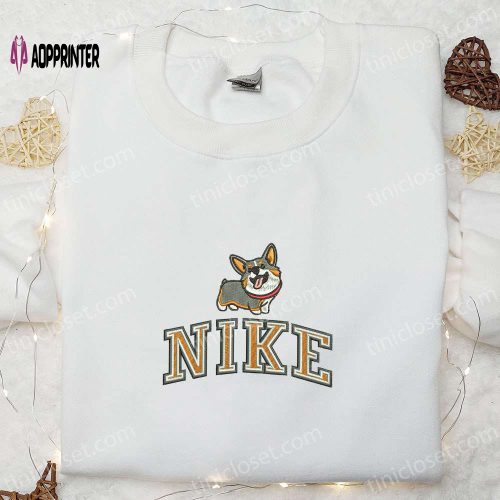 Corgi x Nike Embroidered Shirt & Animal Hoodie: Best Family Gifts