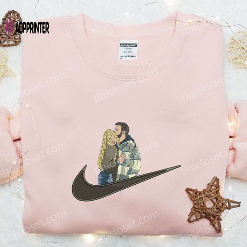 Rick and Summer Body Building x Nike Swoosh Embroidered Shirt & Hoodie – Cartoon Inspired Sports T-Shirt